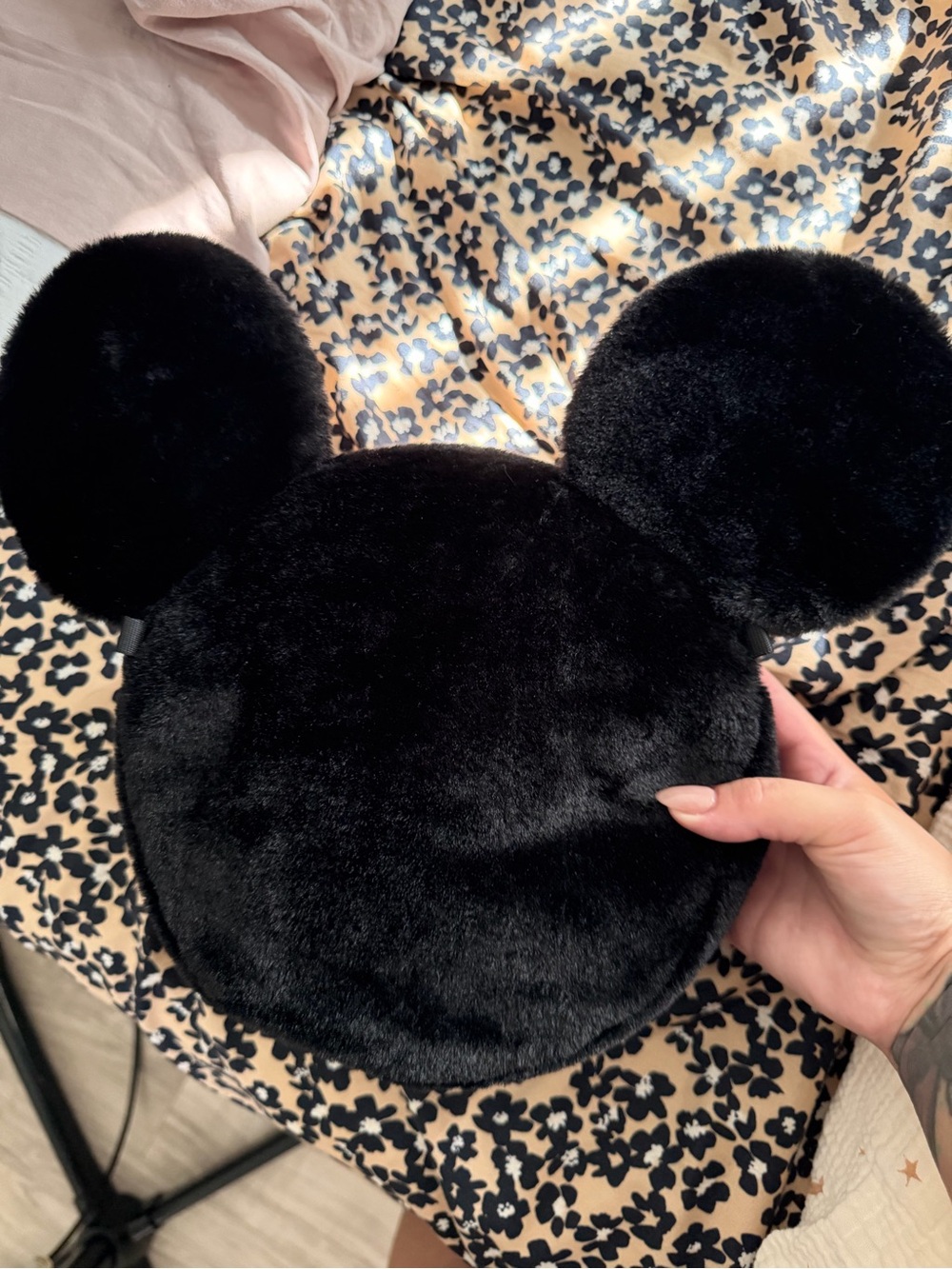 Mickey Mouse fur crossbody